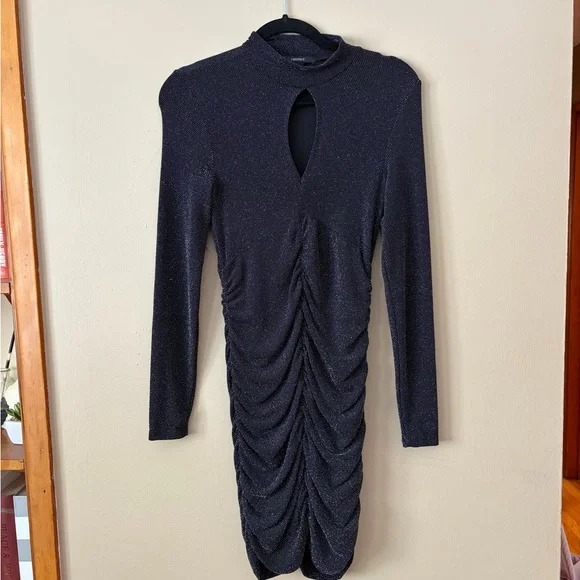 Forever 21 Shimmering Black Long Sleeve Dress - Picture 1 of 3